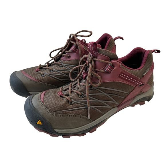 Keen Shoes - Keen Waterproof Hiking Trail Shoes Low Top Brown Burgundy Women's Size 9‎